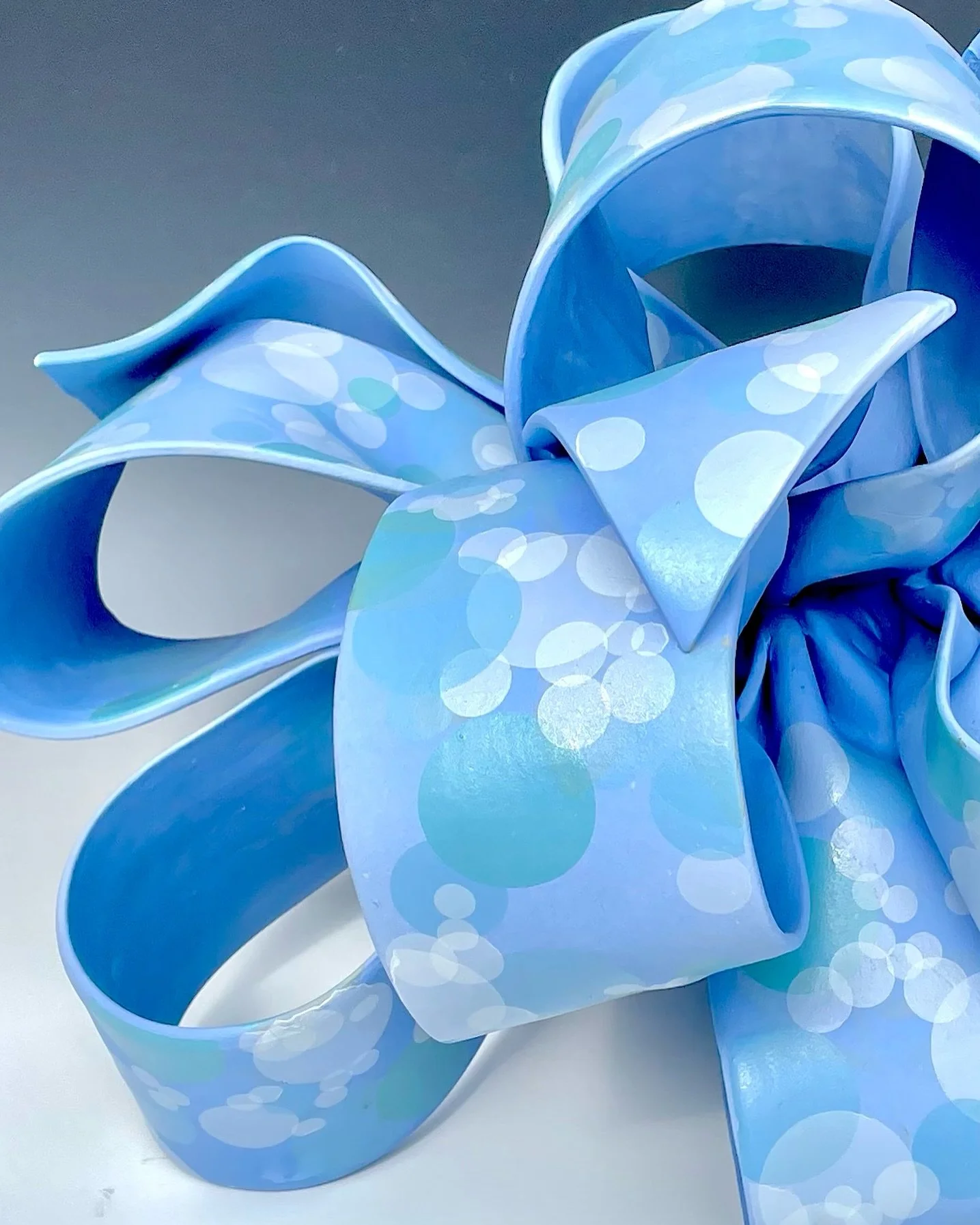 Detail, Frothy, listed on #artfulhome #contemporarysculpture #contemporaryceramics #clayart #ceramicsculptures #blueart
