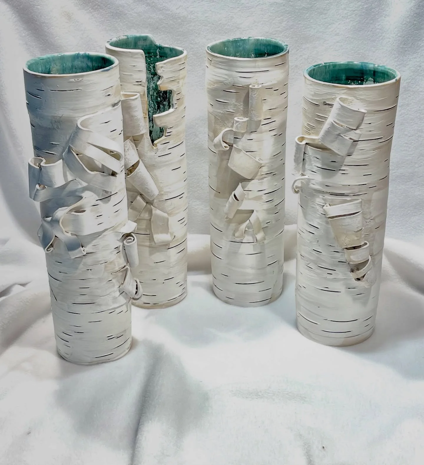 Thicket, #contemporaryvase #contemporarydecor #sculpturalvase #whitebirch #koivu #whitevase #clayart #contemporaryceramics
