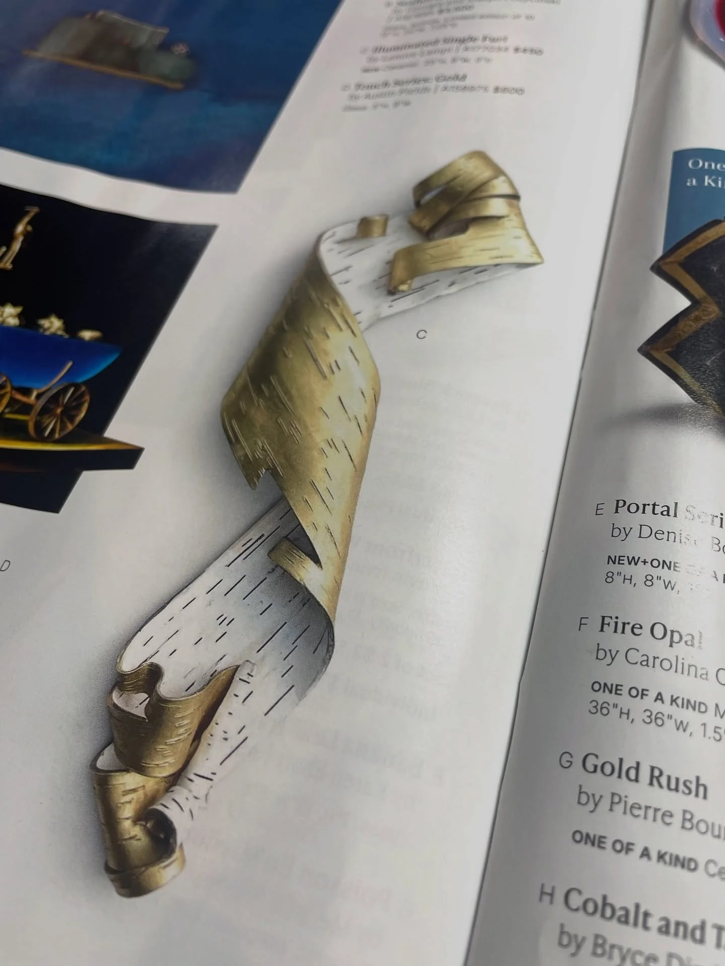 Delighted to have Illuminated Single Furl in @artfulhome current catalog! #ceramicsculpture #clayart #contemporaryceramics #highreliefsculpture #sculpture #objects #interiors #interiordesigners