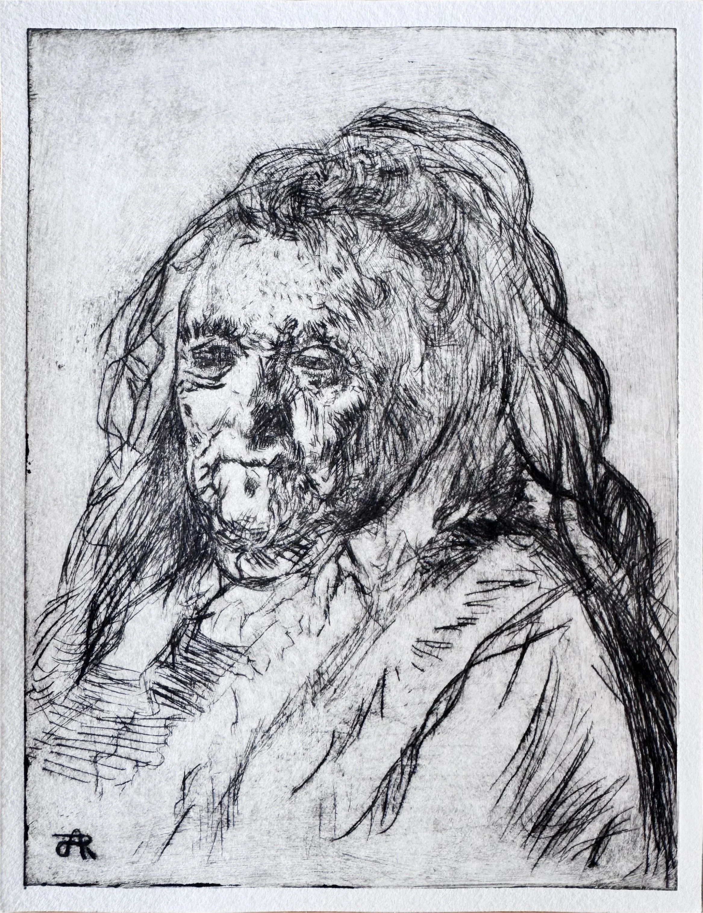 Intaglio Print Inspired by Rembrandt 15 x 20 cm 2024