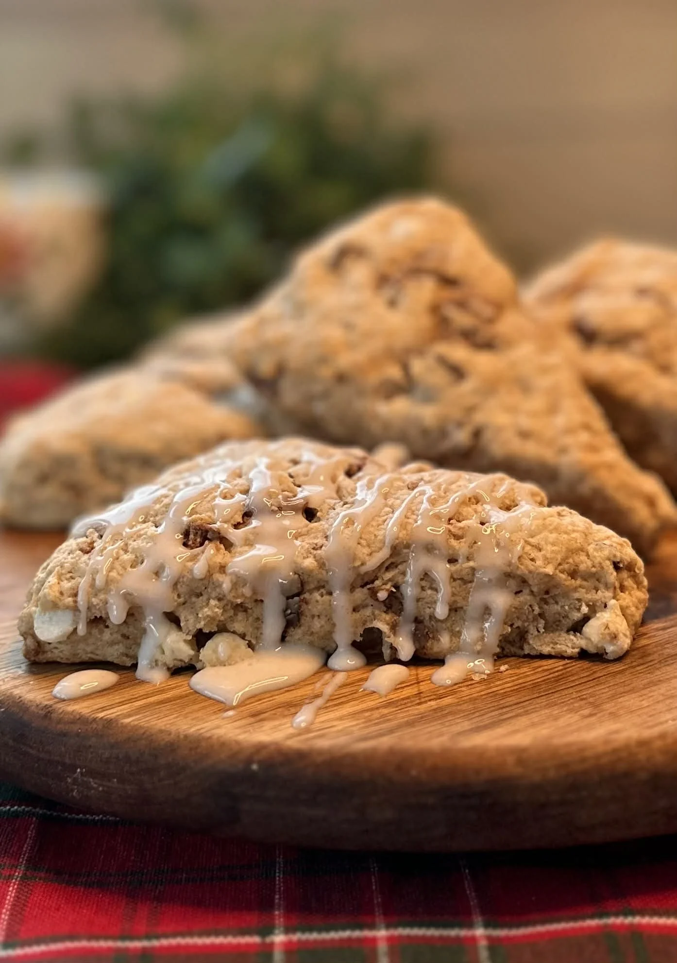 Spiced Eggnog &amp; Candied Pecan Scones