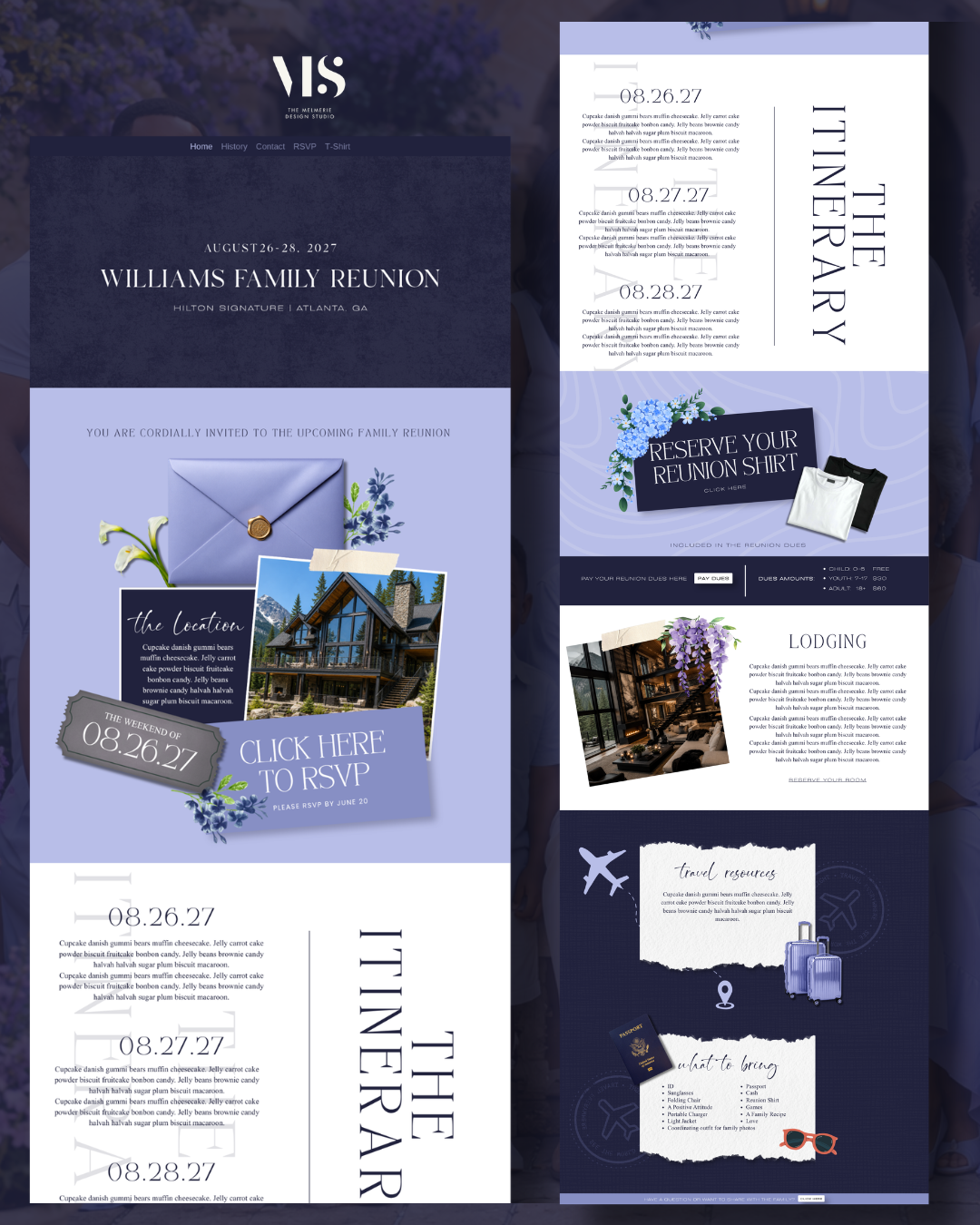 PERIWINKLE REUNION TEMPLATE BUNDLE