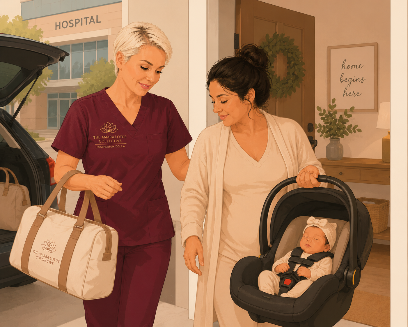 🌺  The Gentle Start Postpartum Doula 3 Night Overnight Care Package