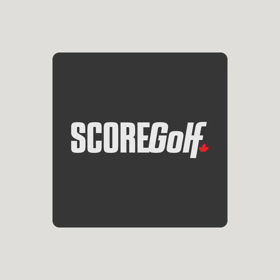 Black square with ScoreGolf logo.