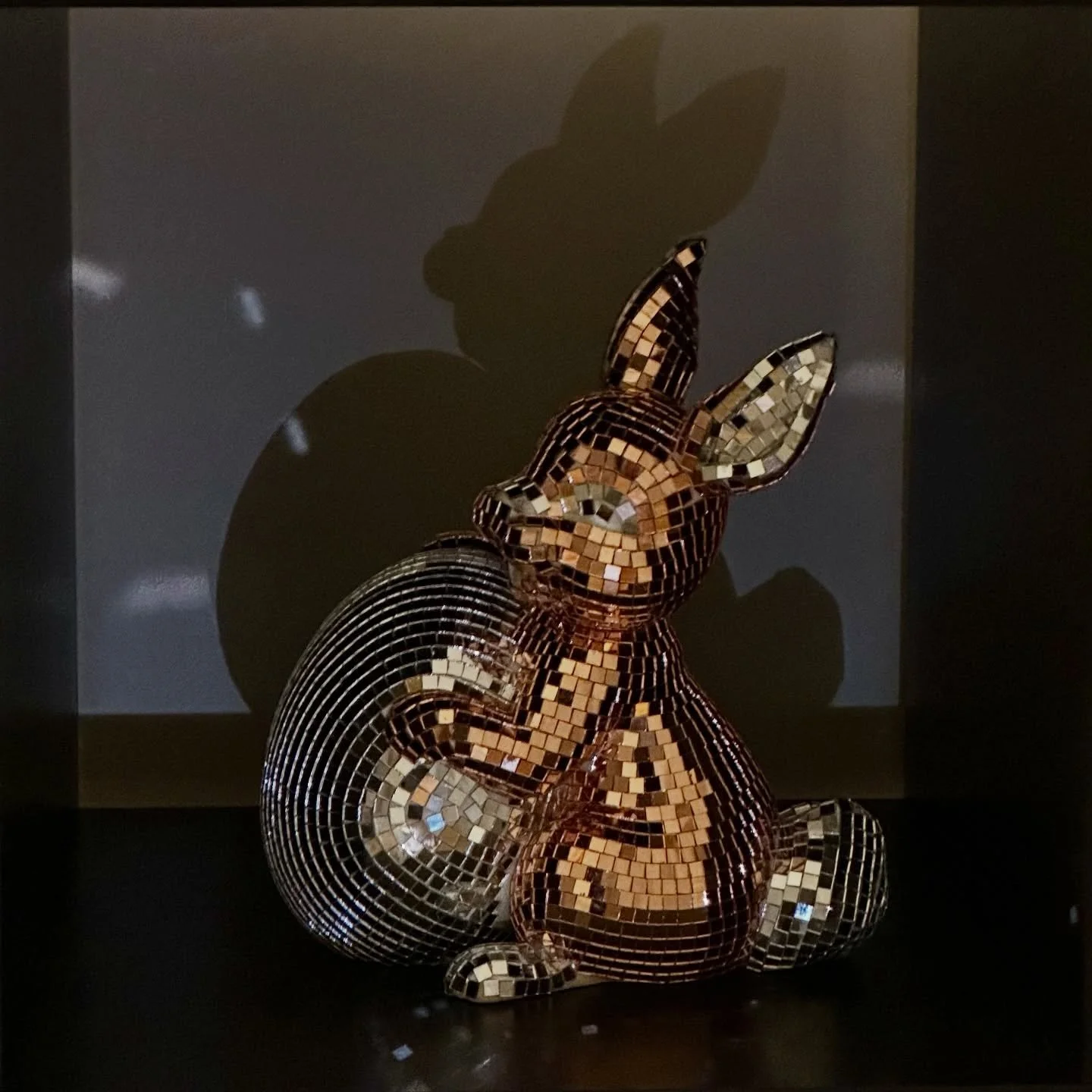 Disco Bunny by Discosphere 🪩✨

Meet our handcrafted disco mirror bunny sculpture &ndash; where playful design meets luxury shine.
Each piece is carefully hand-tiled with mirrored glass to reflect light beautifully and transform any space into a stat
