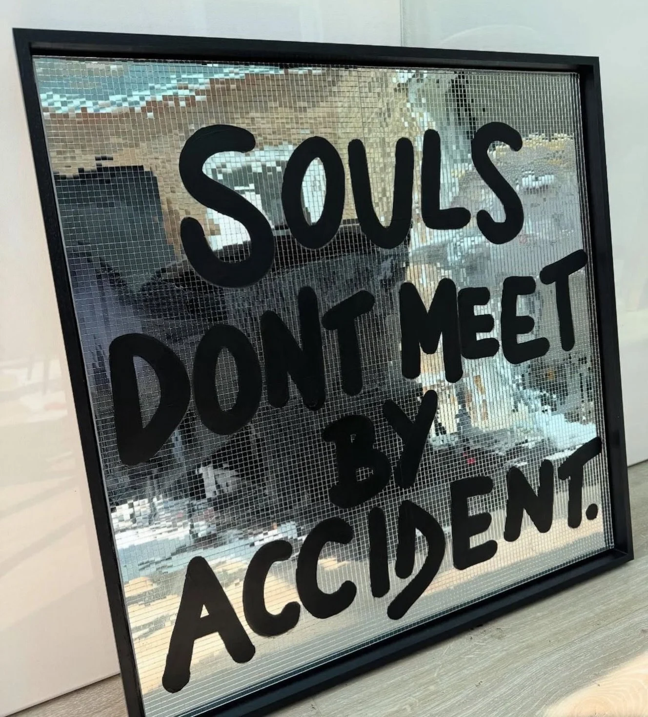 Souls don&rsquo;t meet by accident 🪩✨

Perfect for modern interiors, creative spaces, caf&eacute;s, studios, events and collectors of unique art pieces.

Which space would you hang this in? 👀

Every tile reflects a different moment, light and emoti