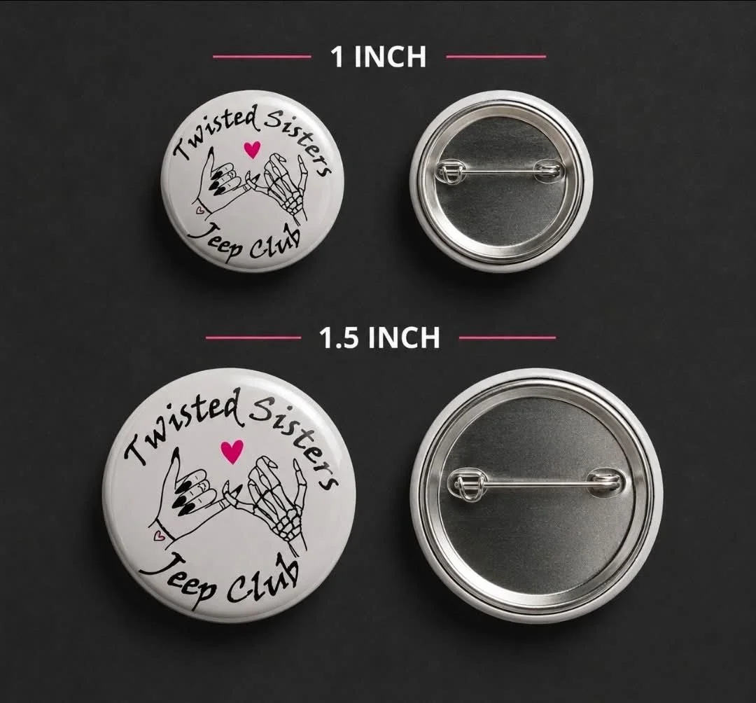 Twisted Sisters Button Pins
