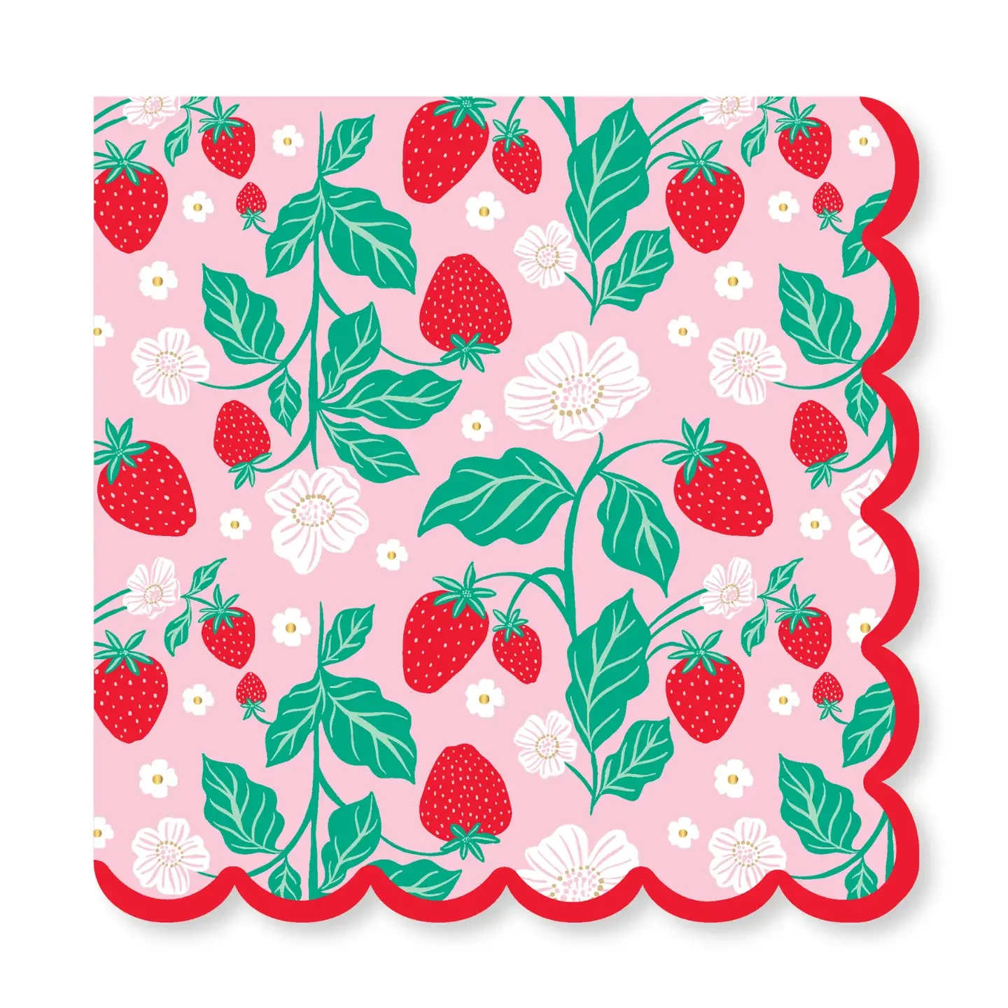 Sweet Strawberry Eco-Friendly Dinner Napkins