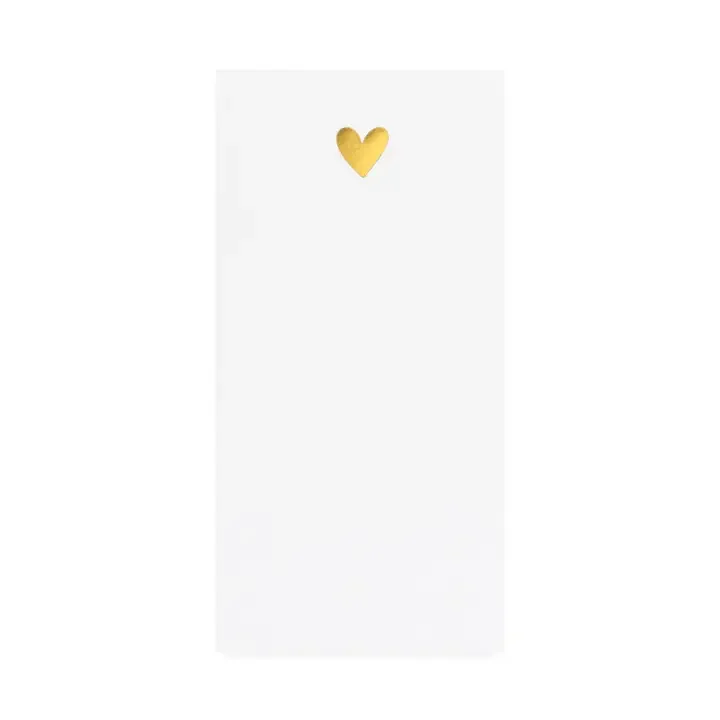 Gold Heart Notepad