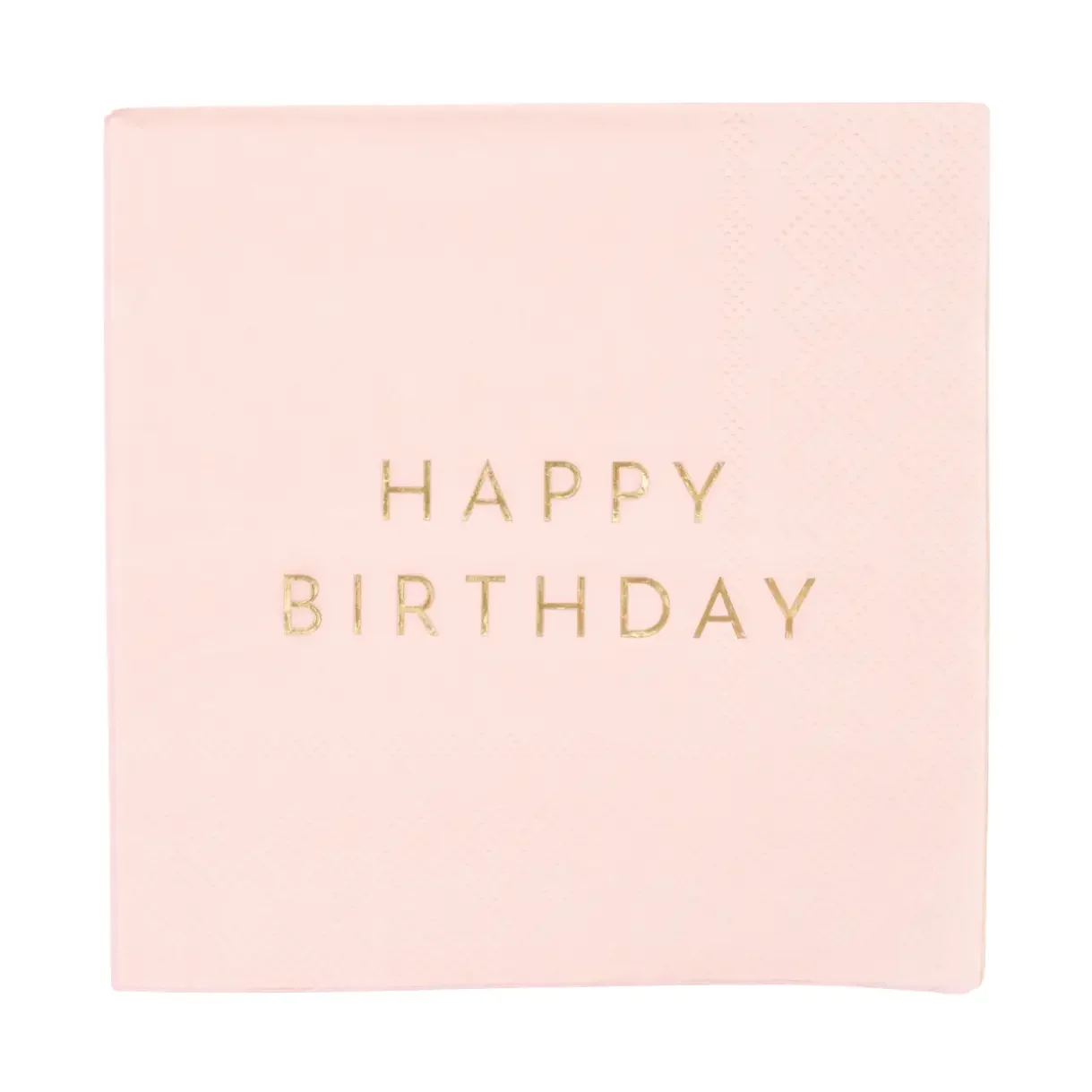 Petal Pink Happy Birthday Cocktail Napkins