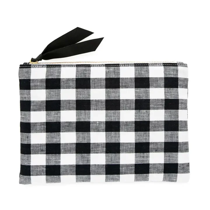 Midnight Gingham Pouch