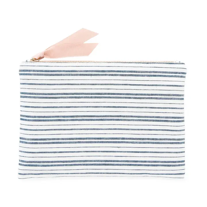 Chambray Stripe Pouch