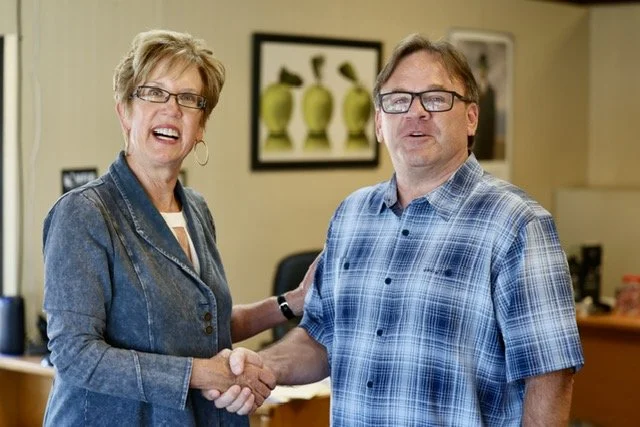 Stacy Korsgaden for California Insurance Commissioner at a coffee shop