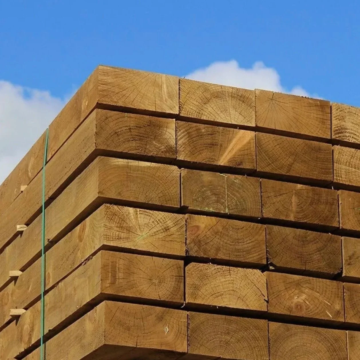 Pressure-treated Oak Sleepers
