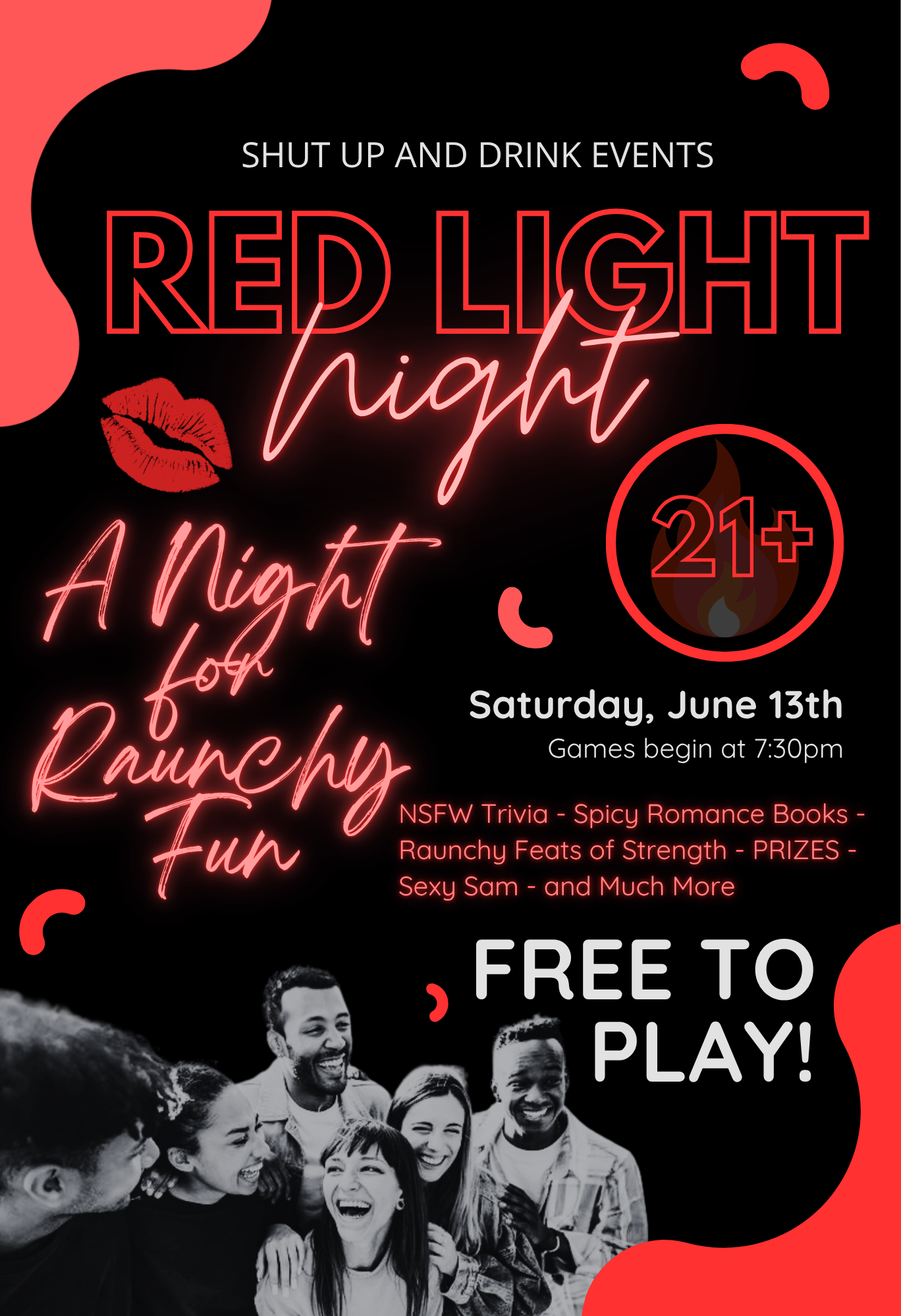 Red Light Night: After-Dark Team Game Night in Denver
