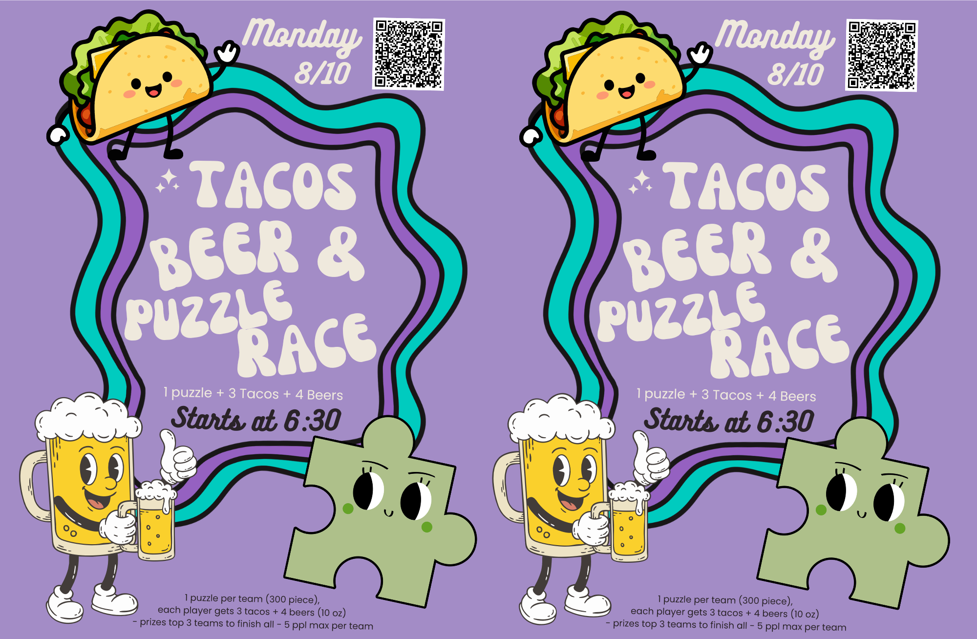 Tacos, Beer & Puzzle Race