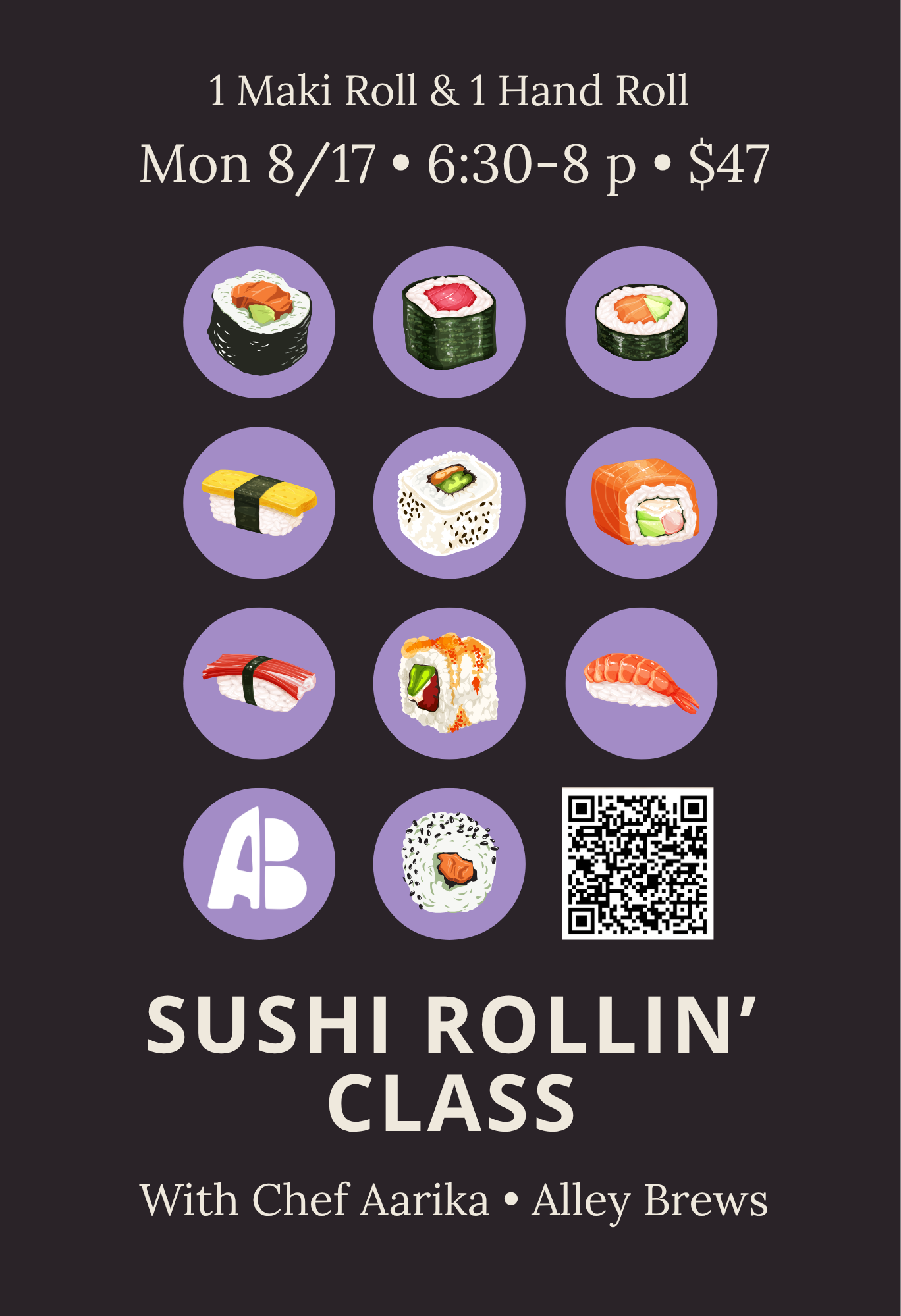 Learn to Roll: Sushi-Making Class with Chef Aarika