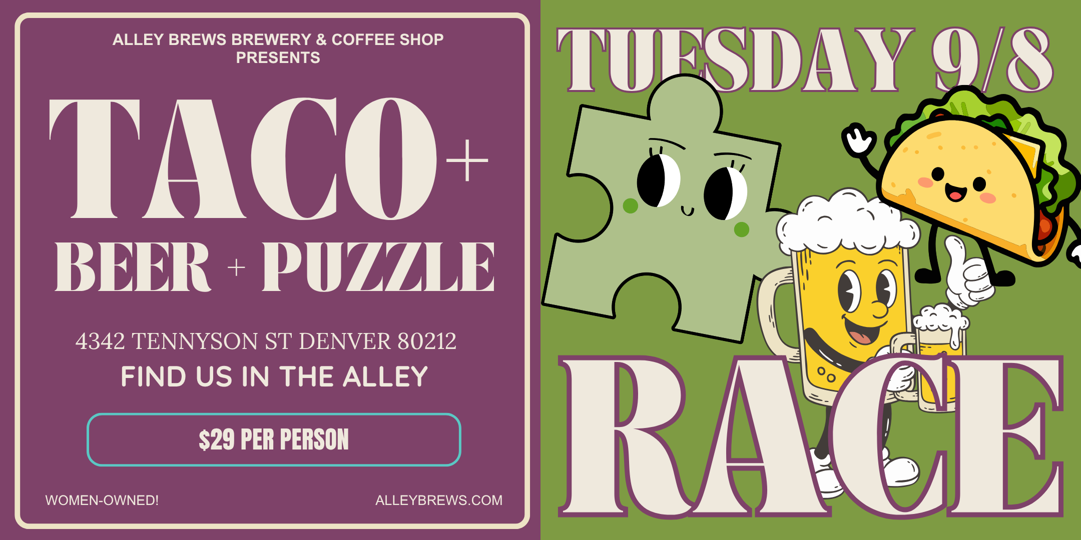 Tacos, Beer &amp; Puzzle Race