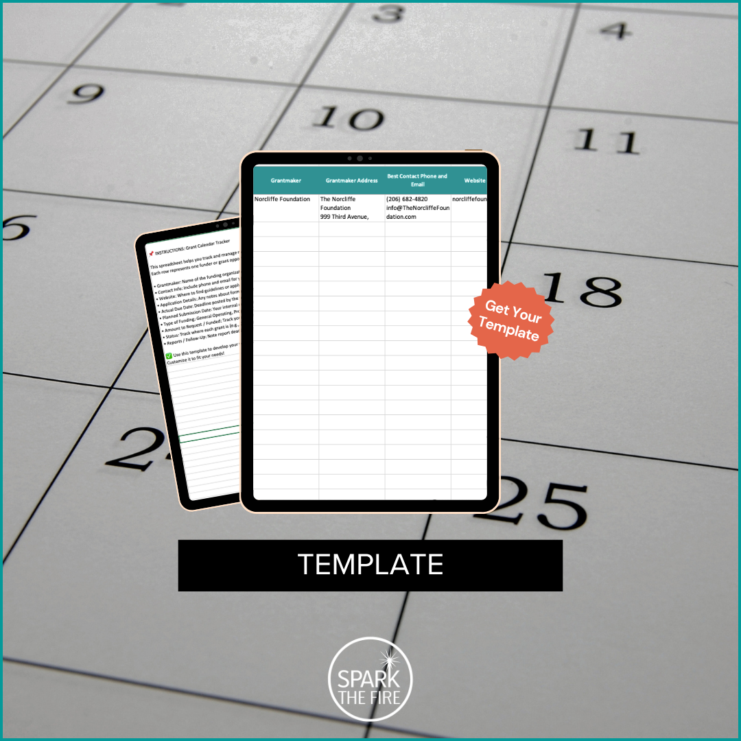 Grant Calendar and Work Plan Template