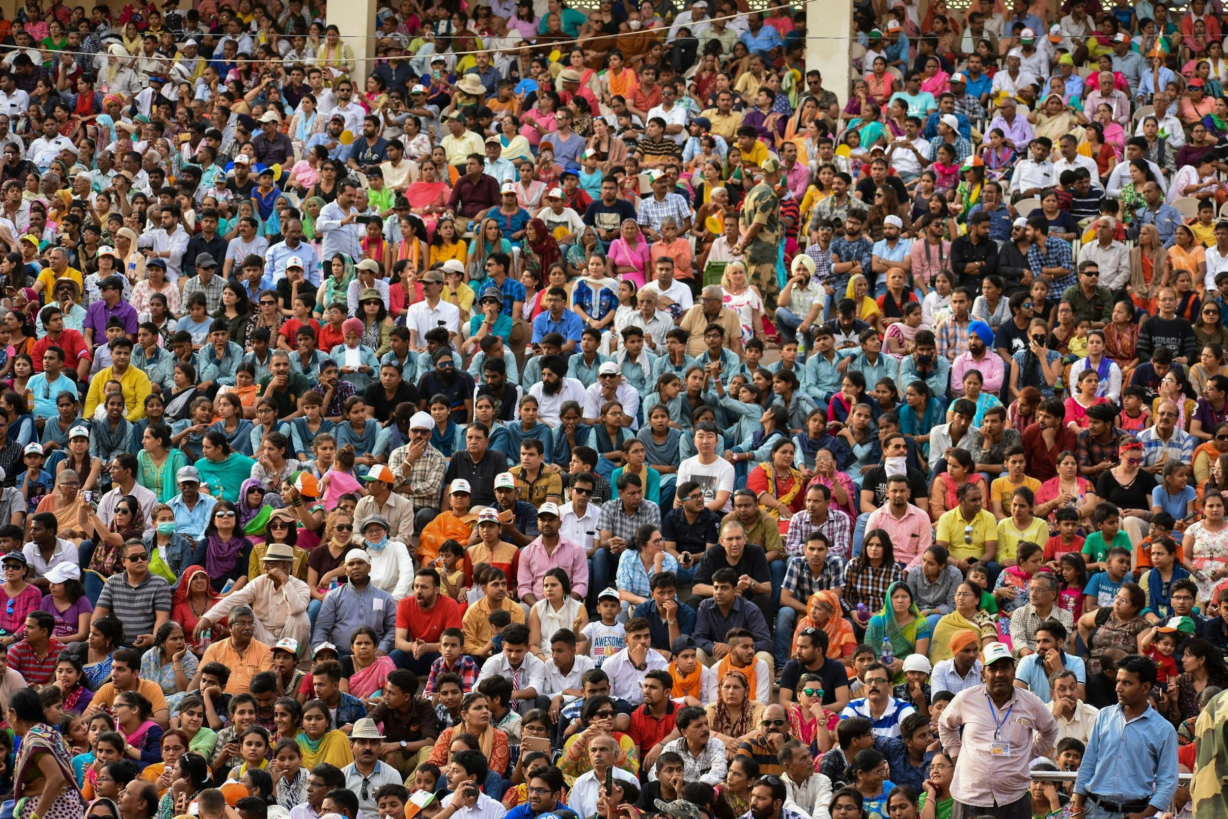 Large crowd of people, representing the population a grant program is designed to serve