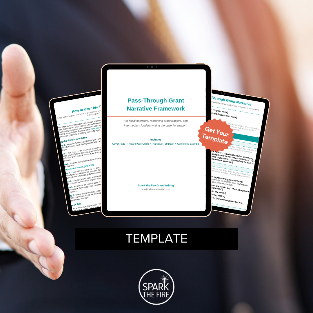Pass-Through Grant Narrative Framework Template