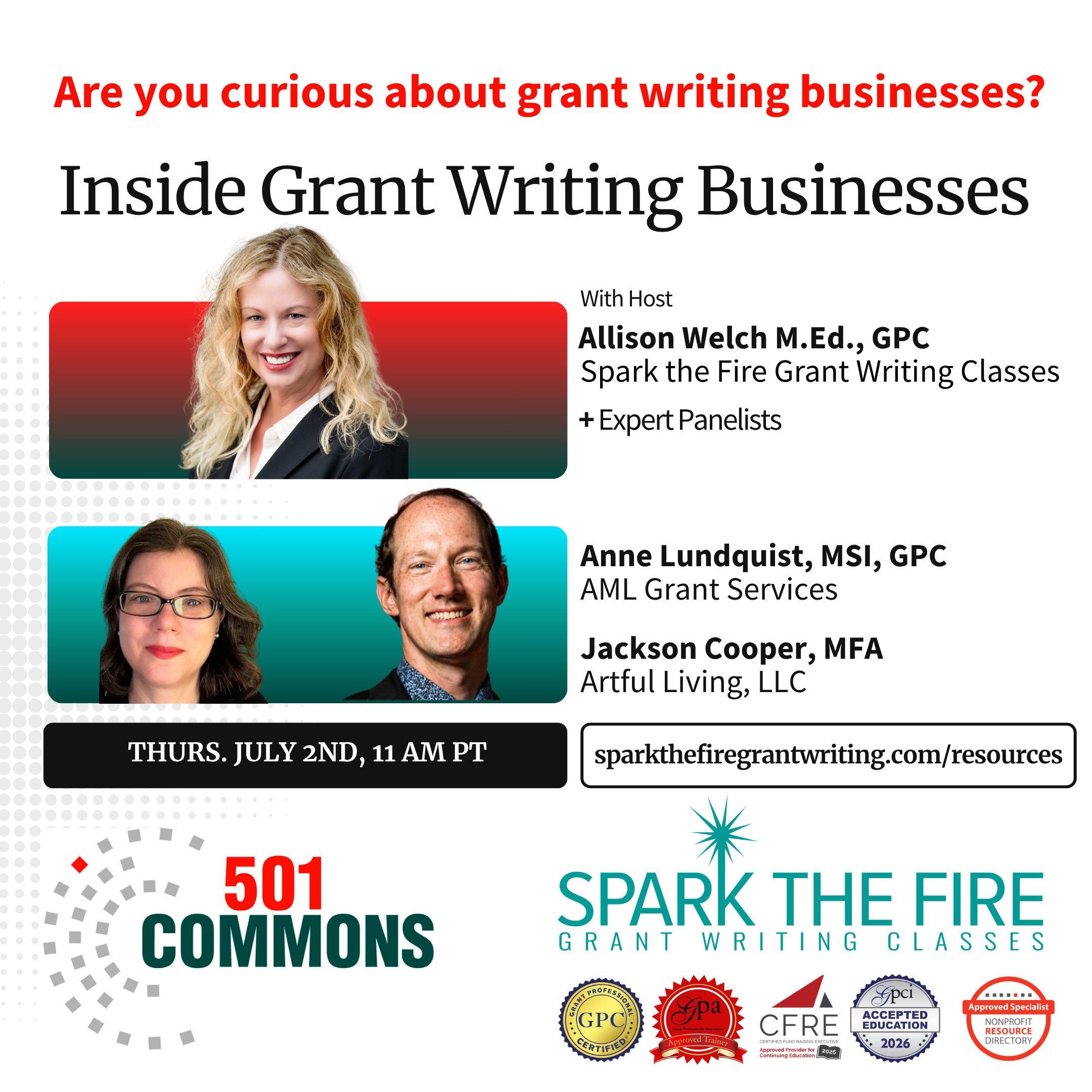 Upcoming LIVE: Inside Grant Writing Businesses Webinar