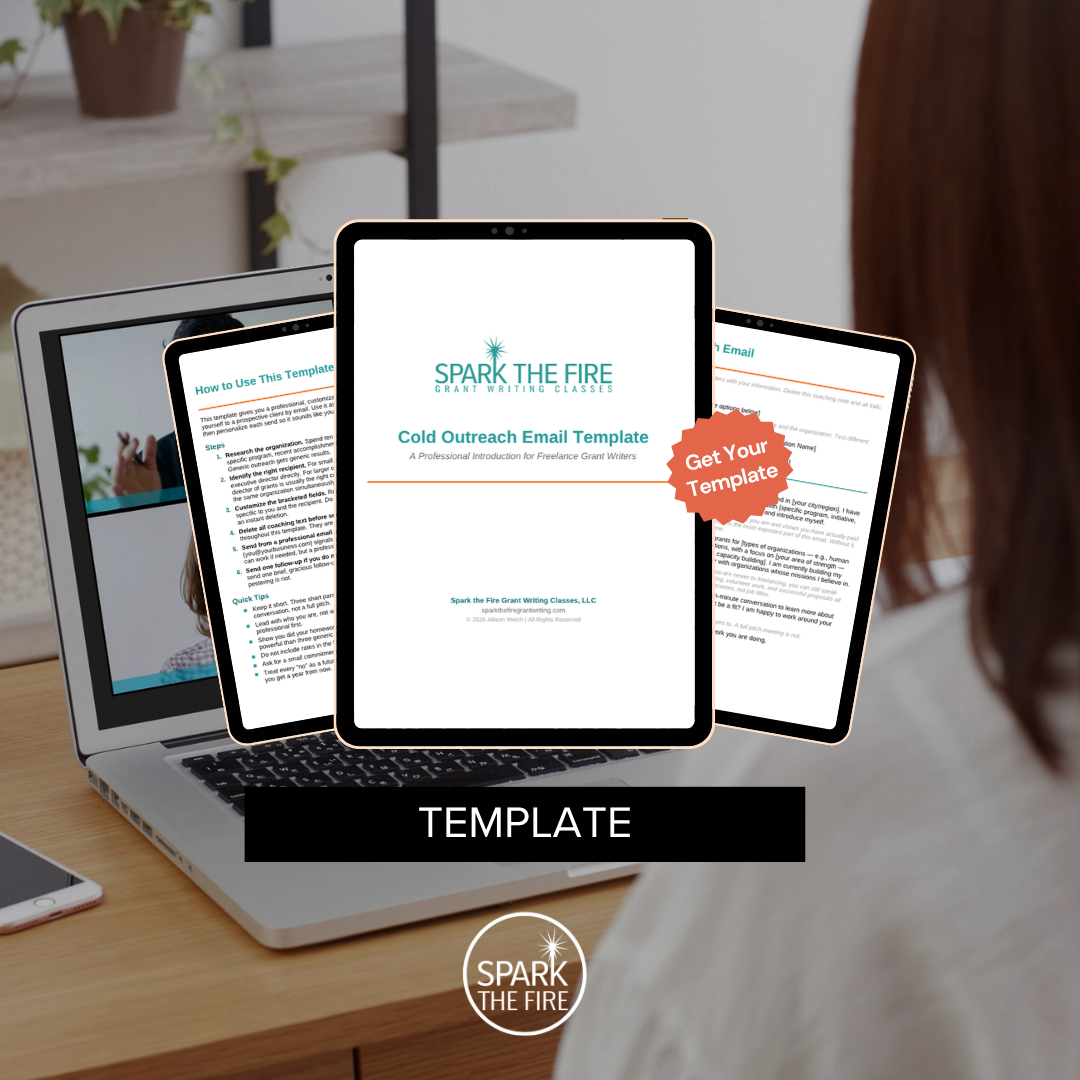 Cold Outreach Email Template for Freelance Grant Writers