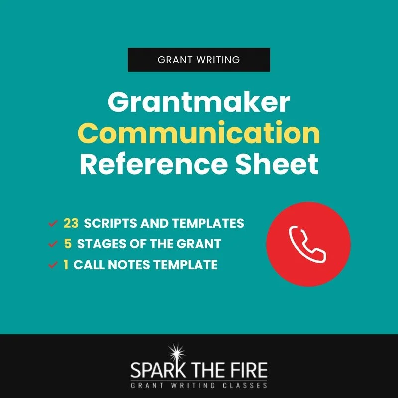 Grantmaker Communication Reference Sheet