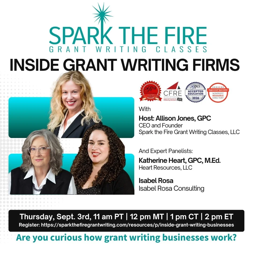 Upcoming LIVE: Inside Grant Writing Businesses Webinar