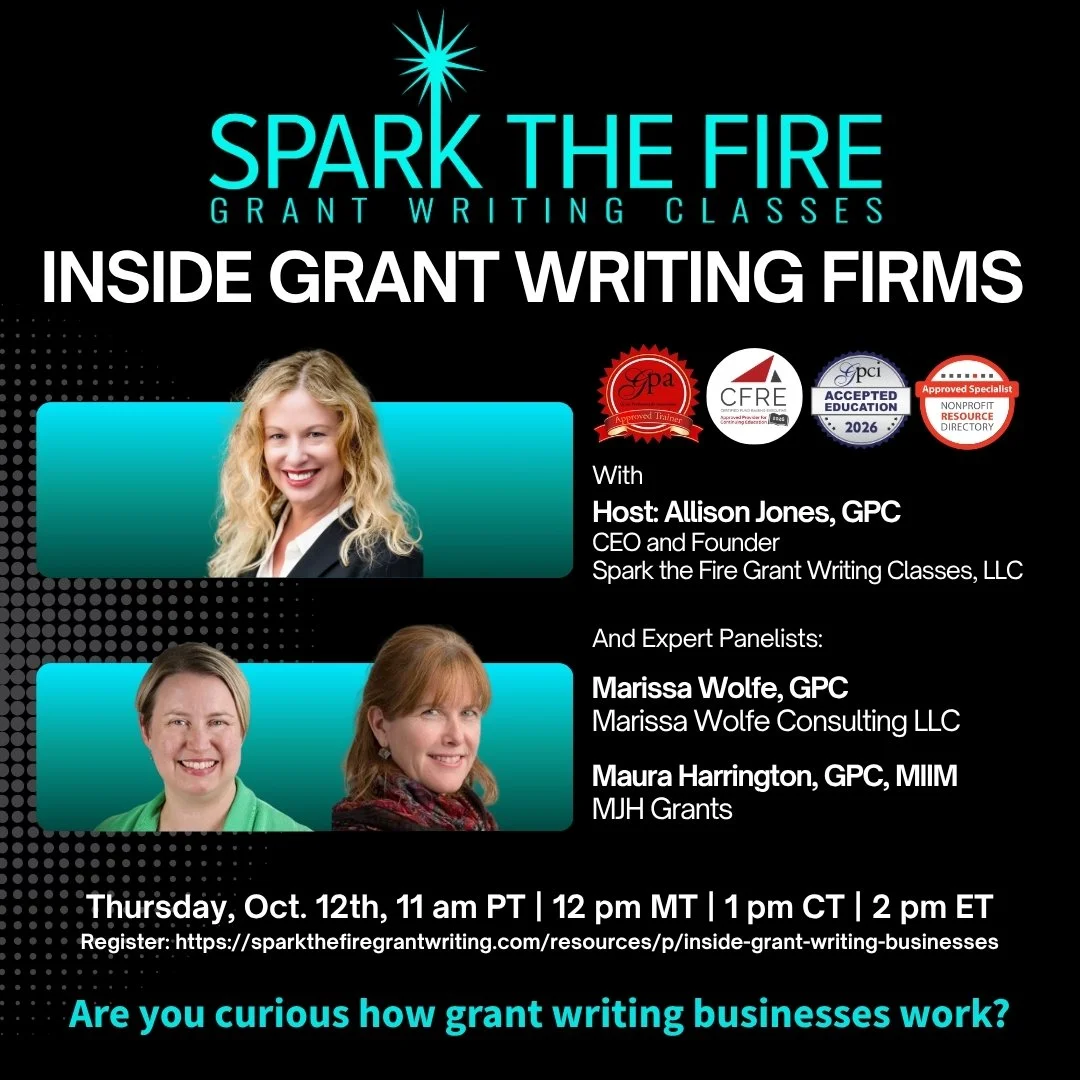 Upcoming LIVE: Inside Grant Writing Businesses Webinar