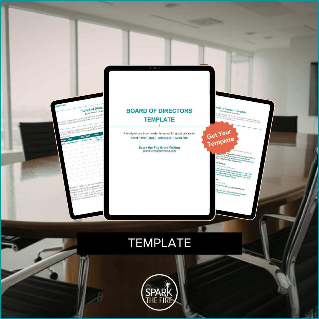 Board of Directors Roster Template