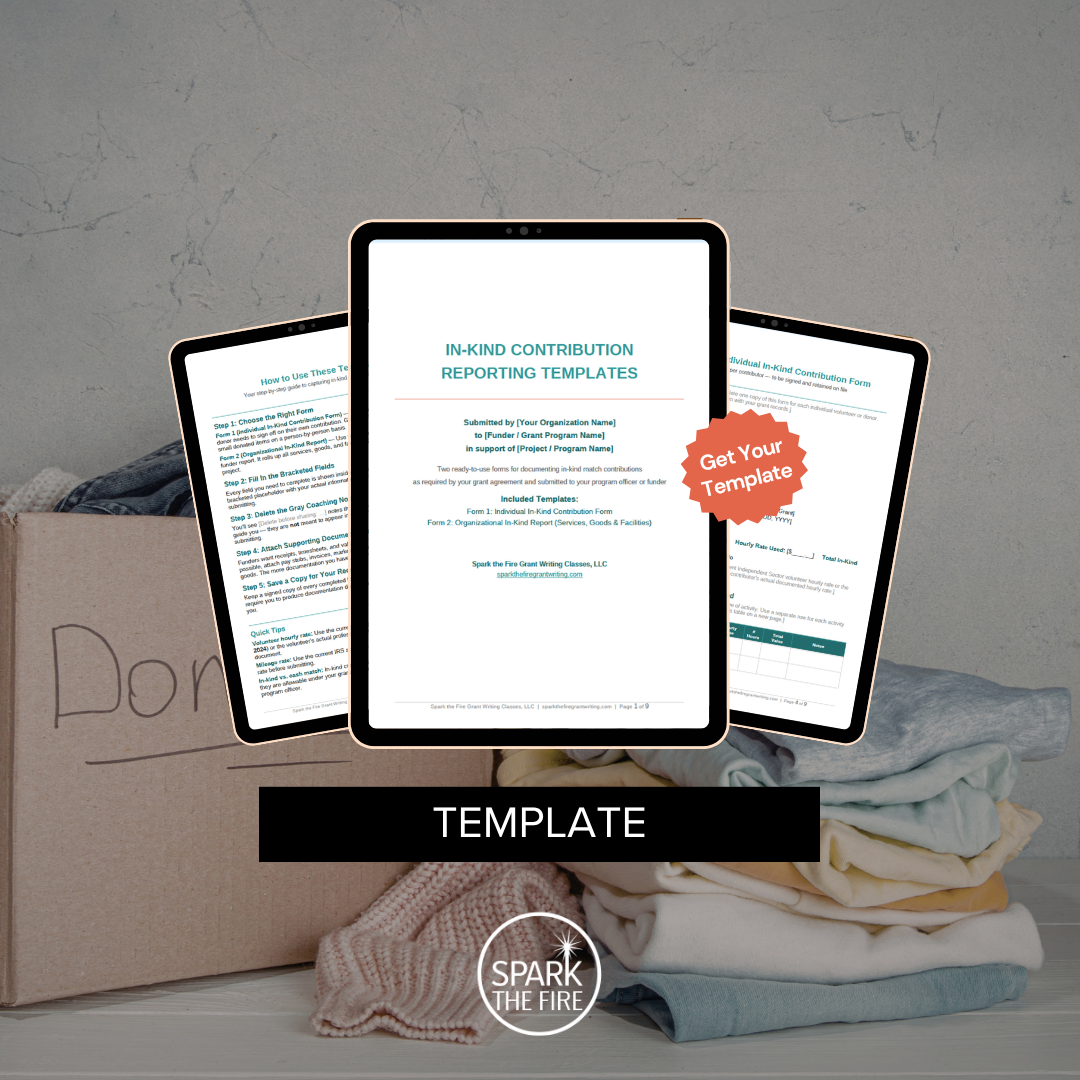 In-Kind Contributions Reporting Templates