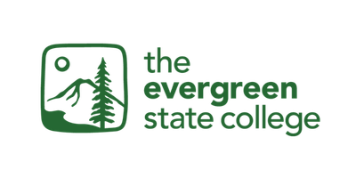 Logo of The Evergreen State College with a green outline of a tree and a mountain, and the college name in green text.