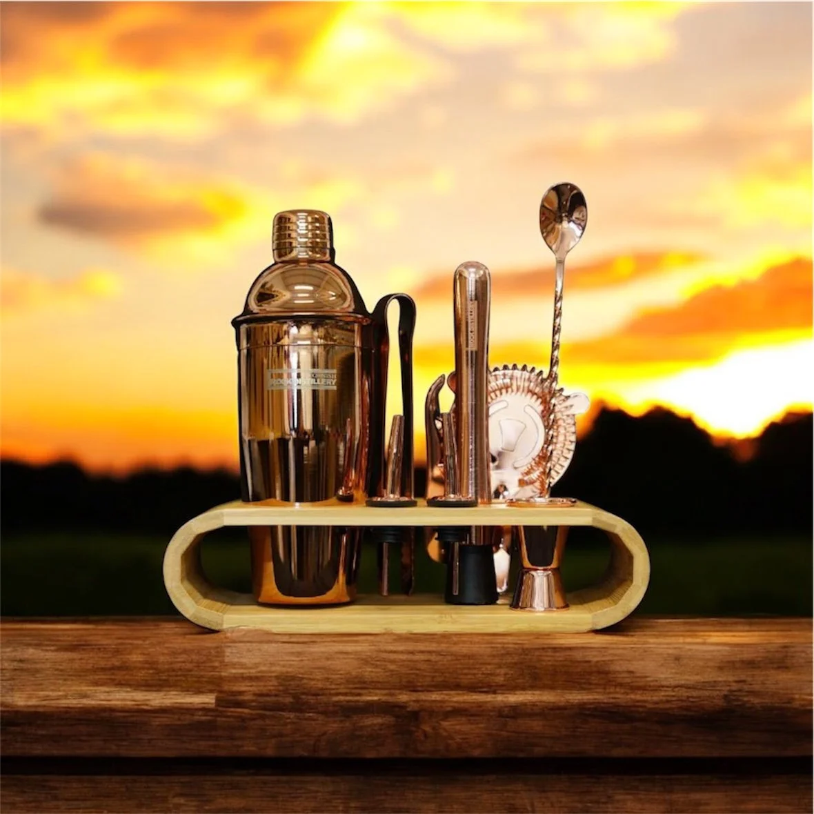 Copper Plated Cocktail Set