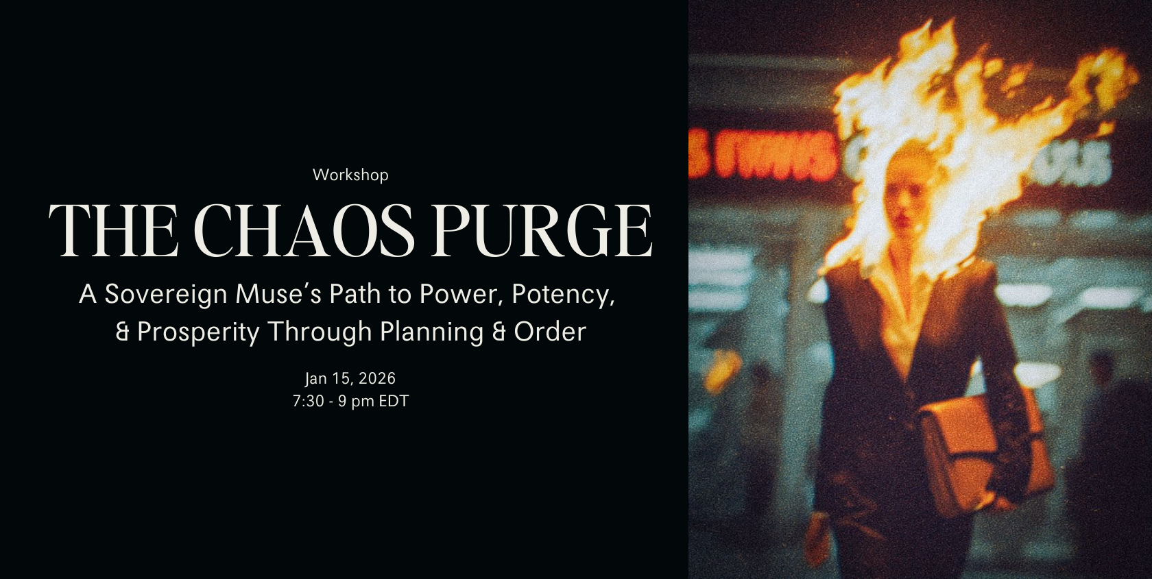 THE CHAOS PURGE: A Sovereign Muse’s Path to Power, Potency, &amp; Prosperity Through Planning &amp; Order