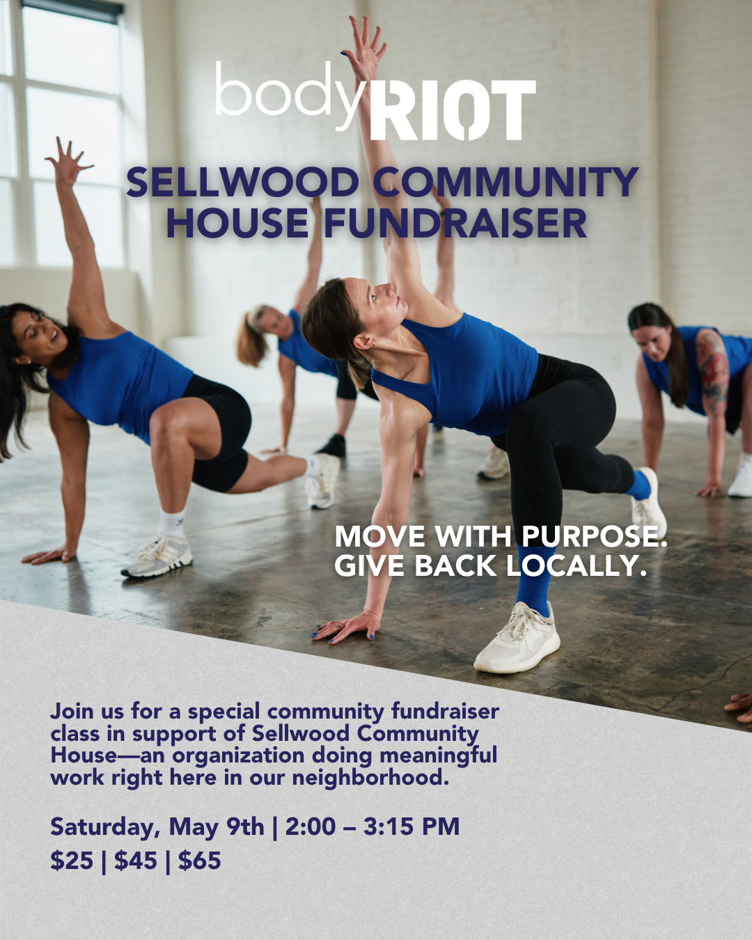 bodyRIOT x Sellwood Community House Fundraiser