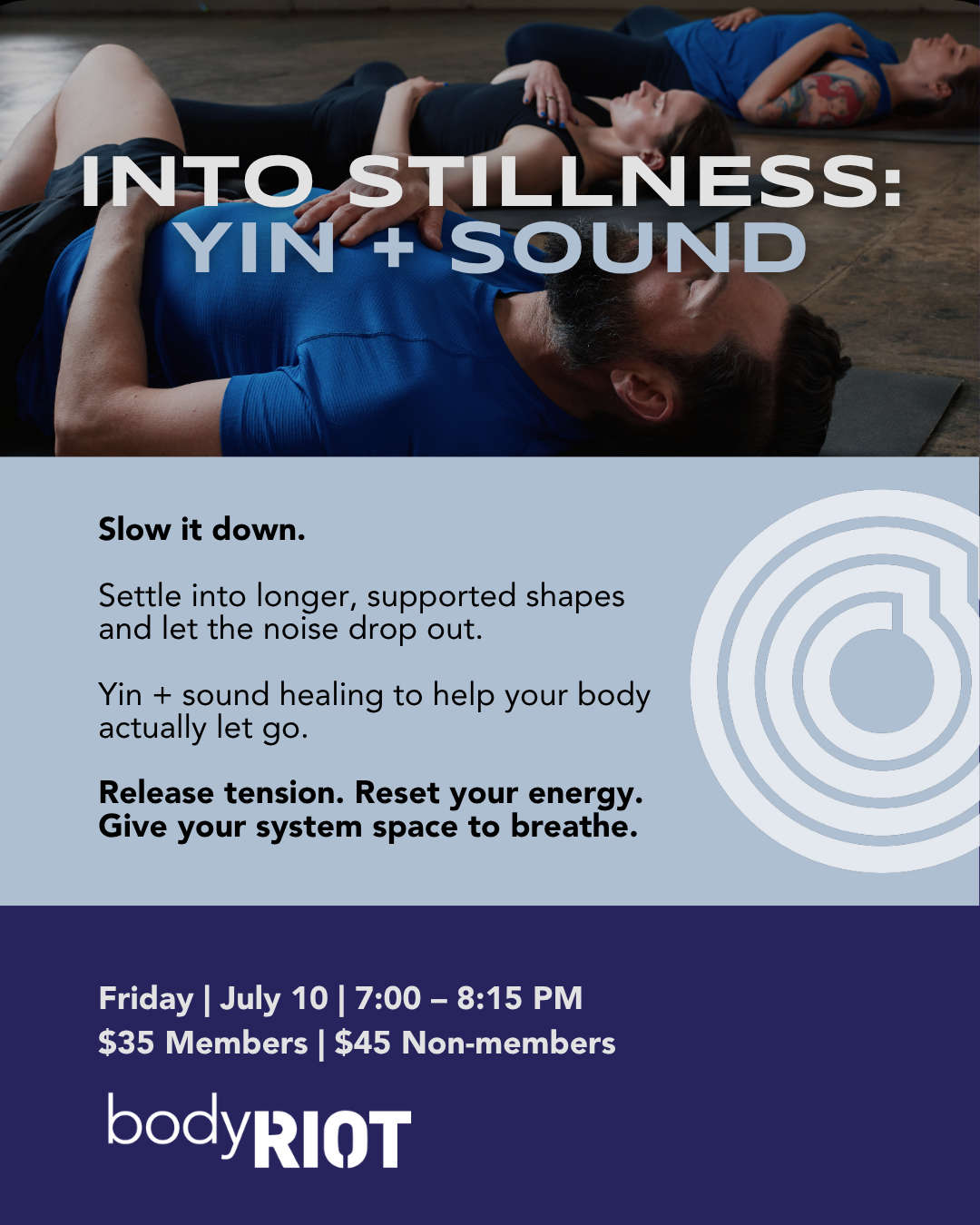 Into Stillness: Yin + Sound Healing