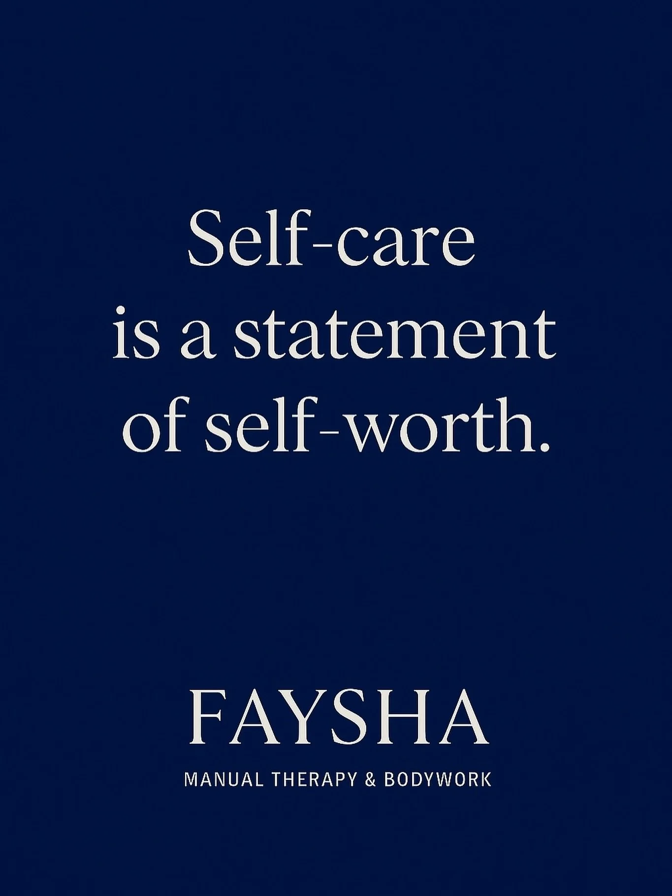 Self-care is not a luxury — it’s a reflection of your self-worth.
At FAYSHA, we believe that true well-being begins with choosing yourself.
Your time. Your health. Your peace.
Every session is a statement: “I matter.”
🌀 Priv