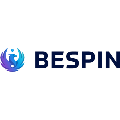 Bespin logo with a blue and purple flame-like emblem on the left and the word 'BESPIN' in bold letters.