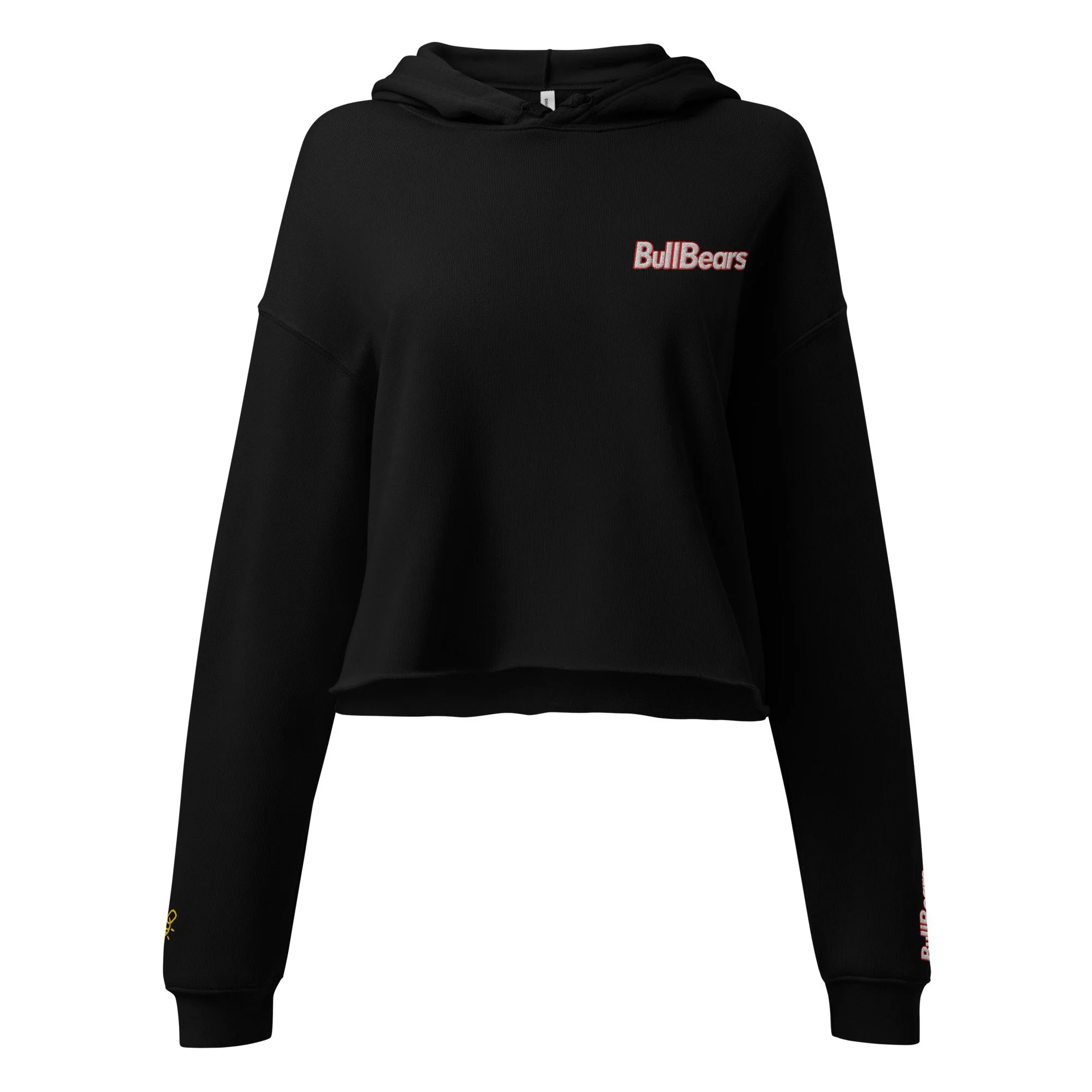 BullBears Statement Embroidered Crop Hoodie 🎨