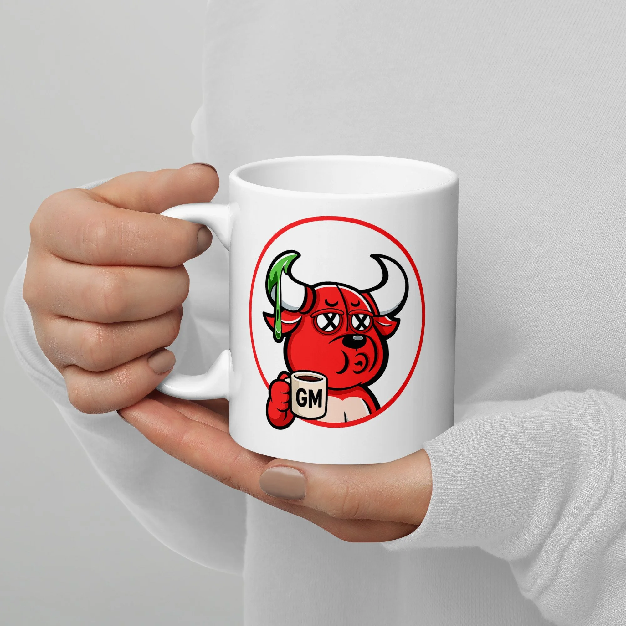 GM White BB Glossy White Mug