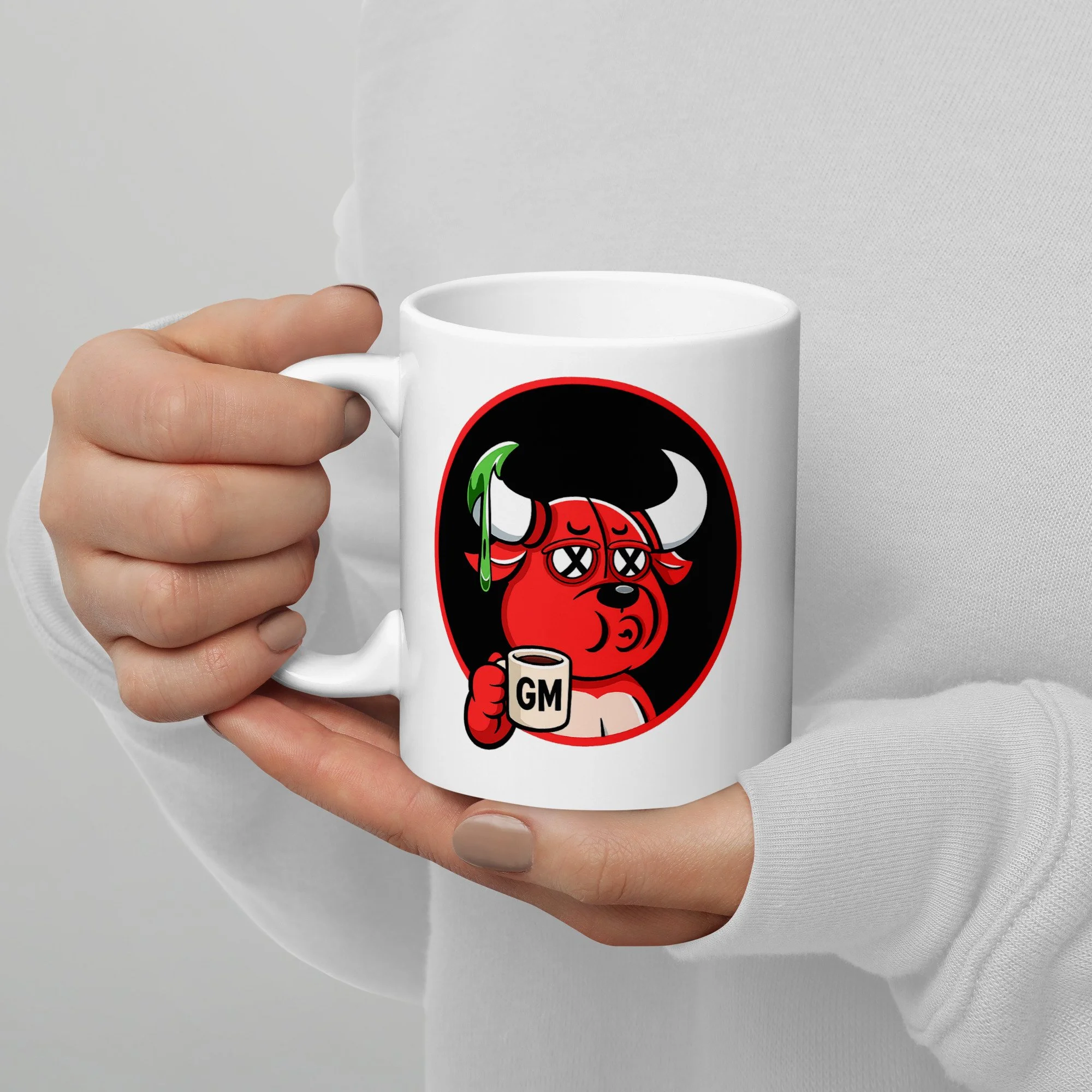 GM Black BB Glossy White Mug