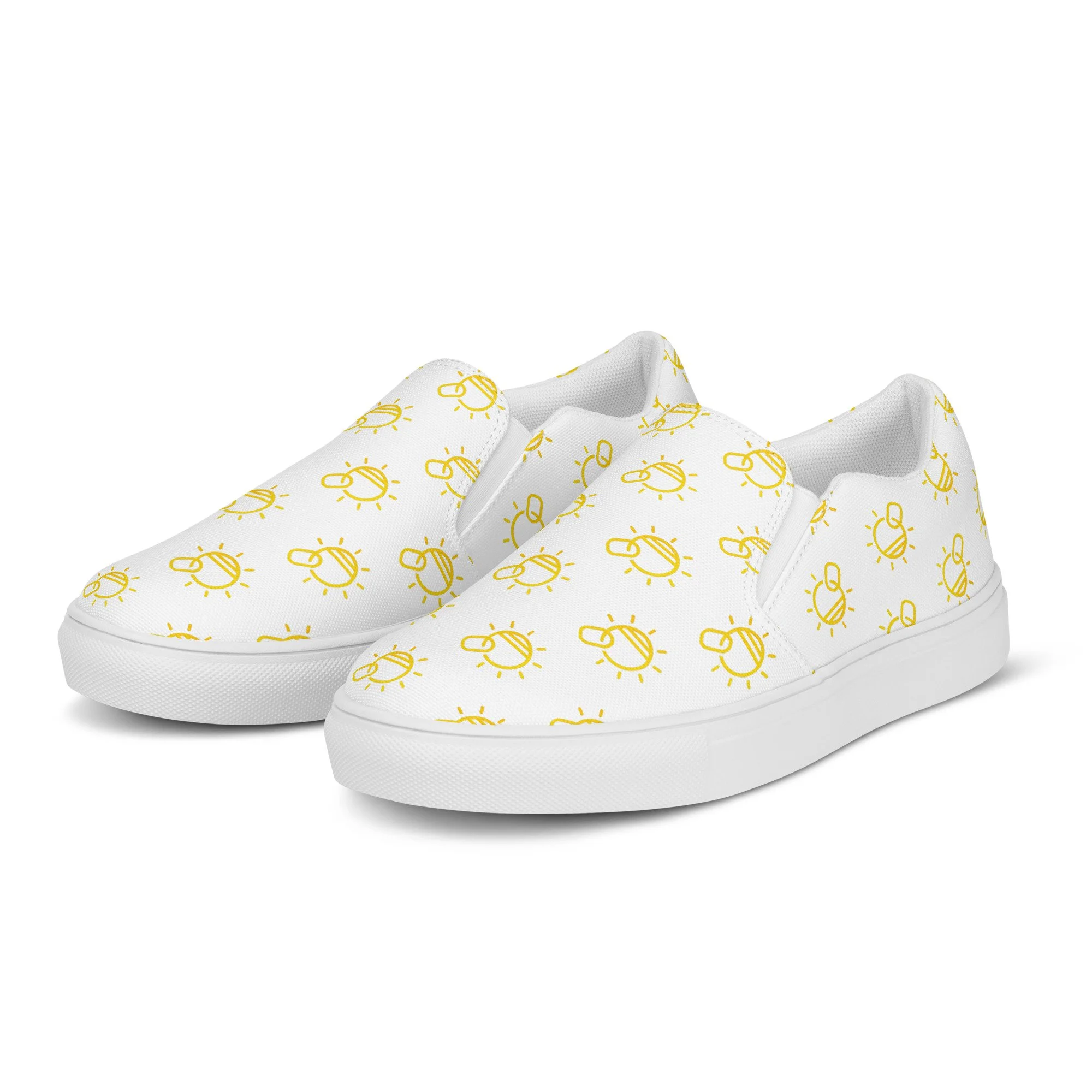 Men’s White SolOnChain Slip-on Canvas Shoes