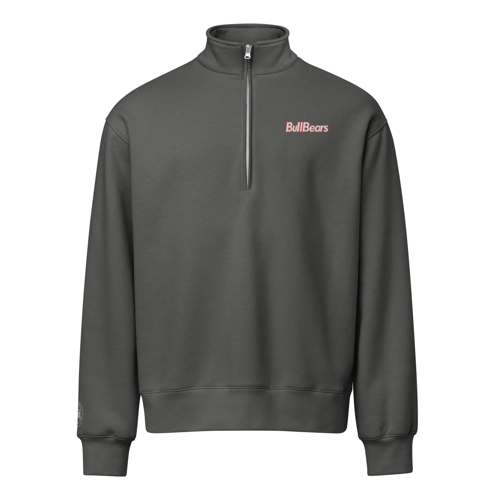 BullBear Statement Embroidered Half-Zip Pullover 🎨