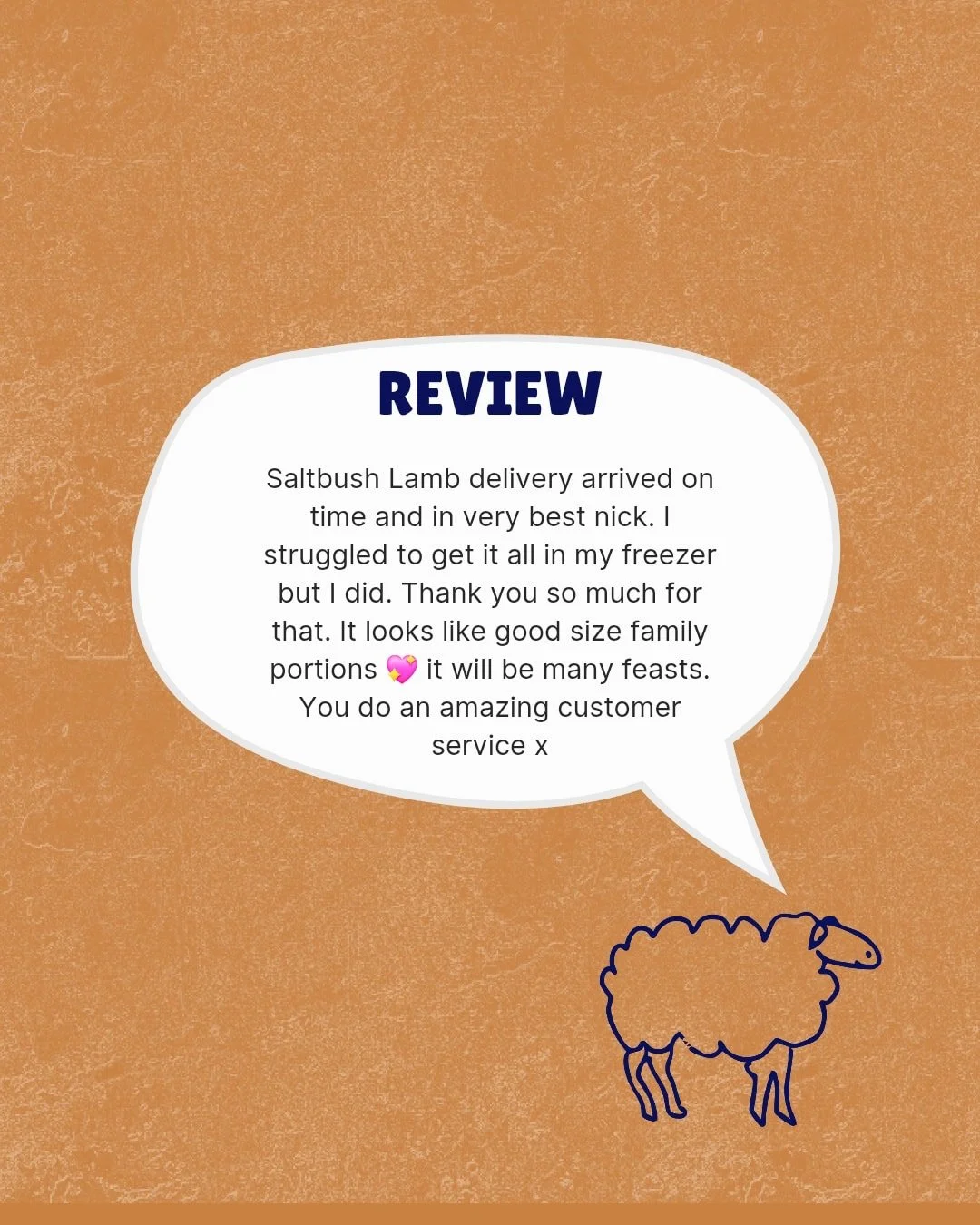 𝗡𝗼𝘁𝗵𝗶𝗻𝗴 𝗺𝗮𝗸𝗲𝘀 𝘂𝘀 𝗵𝗮𝗽𝗽𝗶𝗲𝗿 𝘁𝗵𝗮𝗻 𝗮 𝗿𝗲𝘁𝘂𝗿𝗻𝗶𝗻𝗴 𝗰𝘂𝘀𝘁𝗼𝗺𝗲𝗿!

Came across this lovely review from a past customer who&rsquo;s just ordered another full lamb 🐑

We love being part of your family feasts &mdash; past, 