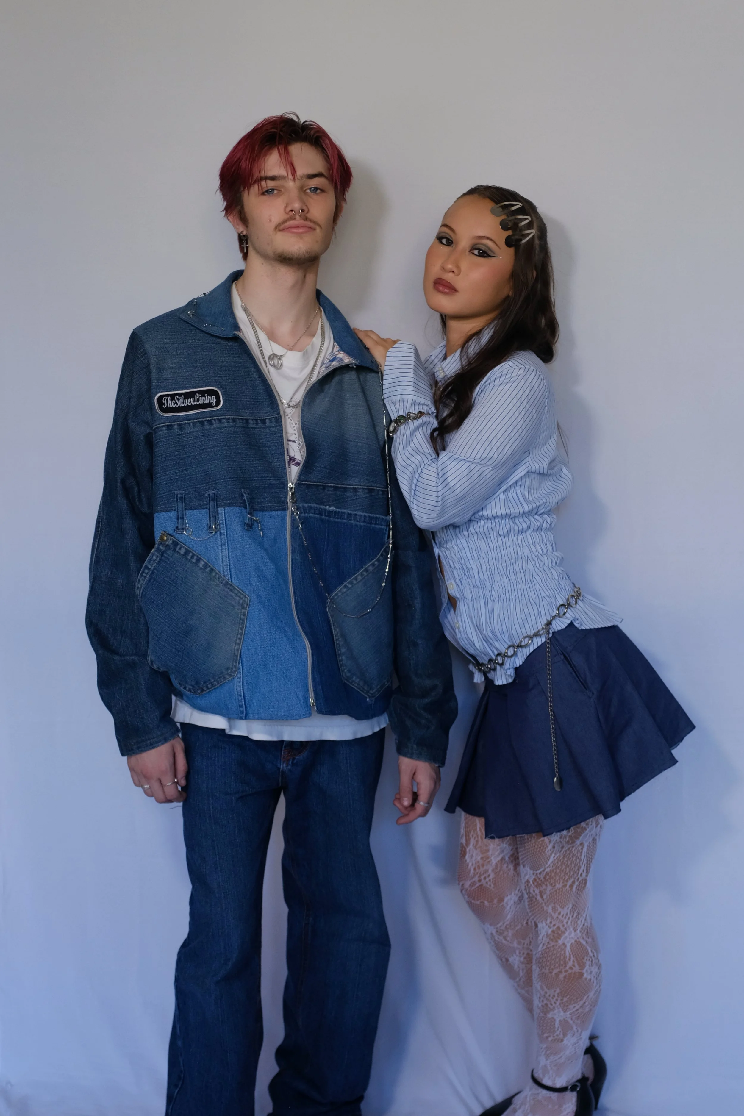 Hair on Prea and Enzo for Sterling Grant, The Silver Lining Promotional Shoot