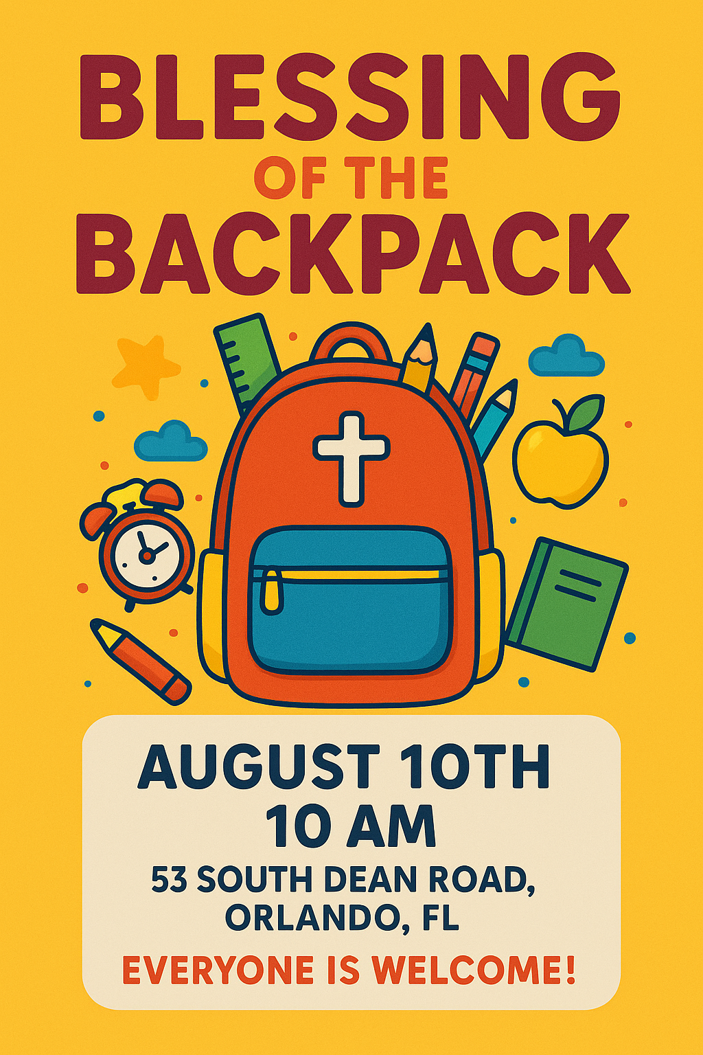 Blessing of the Backpack