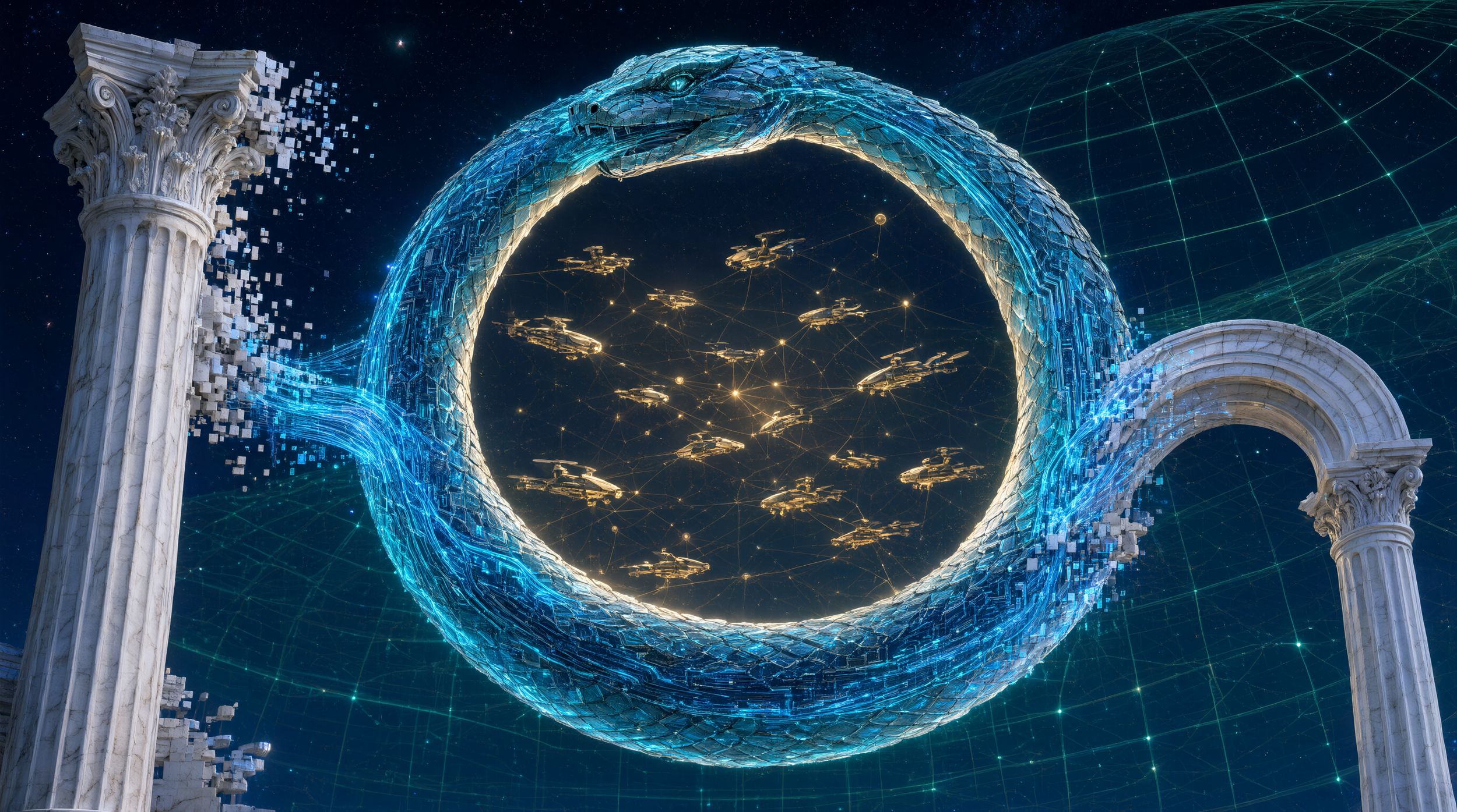 The digital Ouroboros: the promise and peril of weaponized AGI