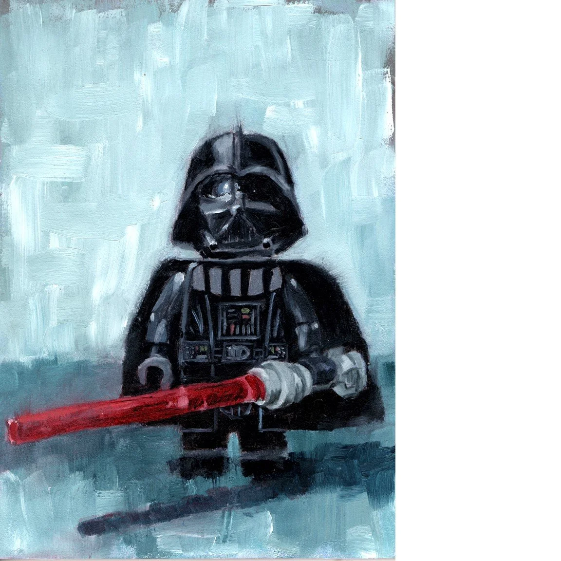 Lego Darth Vader with lightsaber
