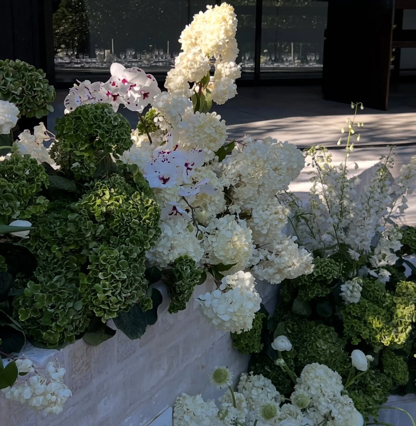 Ceremony florals repurposed ~~ reception entry moment 💚

For Britt &amp; Jono with @hausofhera__ at @micalo_yamba